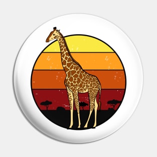 giraffe in the savannah Pin