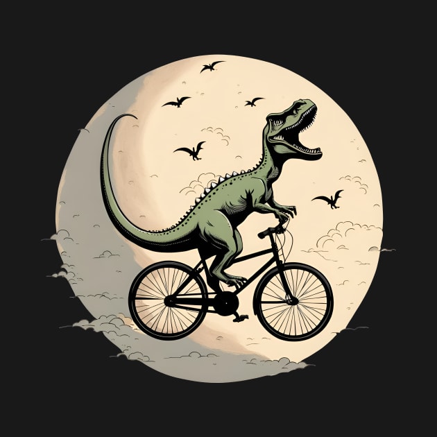 Dinosaur Bicycle Full Moon T-Rex by MordaxFurittus