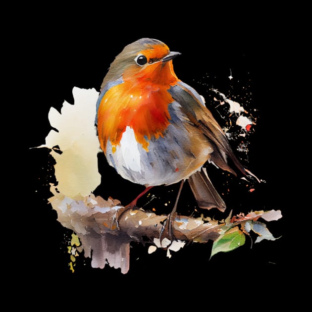 Robin Bird Watercolor 2.0 by CreativeDesignsx