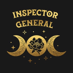 Inspector General - Boho Moon & Wild Rose Golden Design T-Shirt