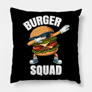 Dabbing Burger Lover, Burger Squad Pillow