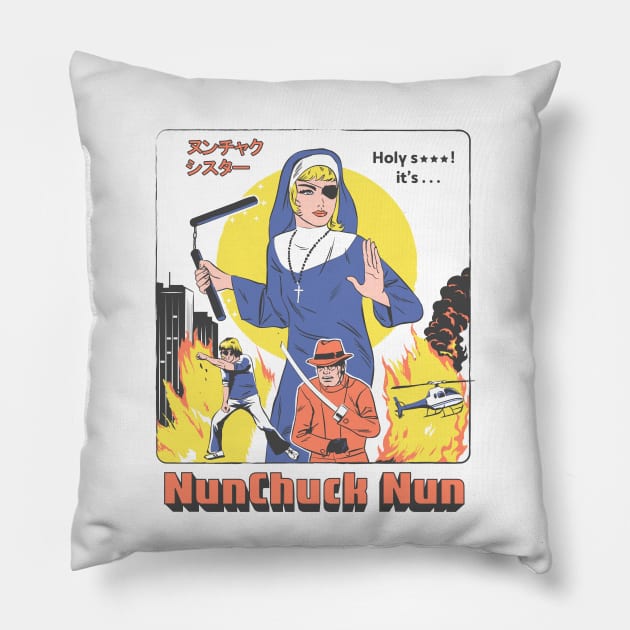 NUNCHUCK NUN 2 Pillow by Elan Harris