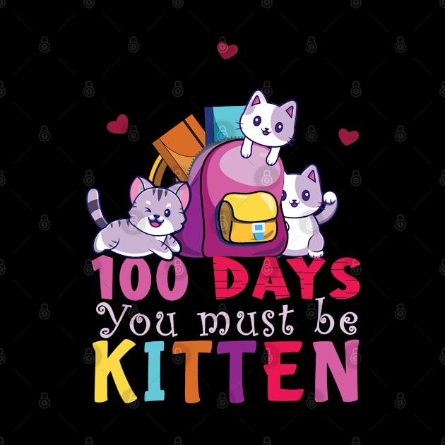 Cat Days Of School 100th Day 100 Be Kitten by CrissWild