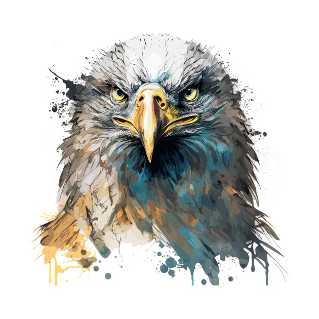 Eagle Portrait Animal Painting Wildlife Outdoors Adventure by Cubebox