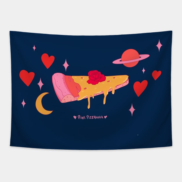 Pizza slice Tapestry by pink_pizzanova