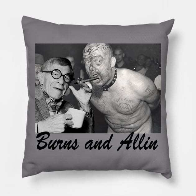 Burns and Allin Pillow by pizzwizzler