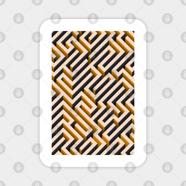 orange maze Magnet by AtelierNab