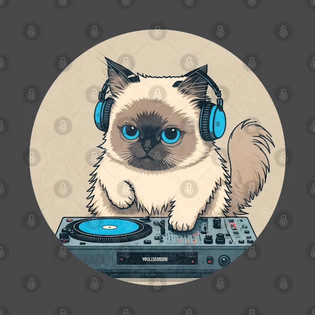 CUte DJ Ragdoll Cat by JGodvliet