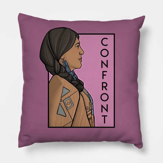 Confront Pillow by KHallion