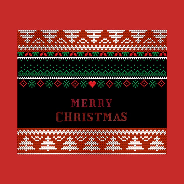 Merry christmas- Ugly christmas sweater Design by TextureMerch