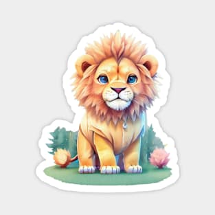 colorful cute lion Magnet