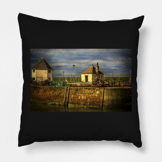 The Harbour At Maryport, Cumbria Pillow by IanWL
