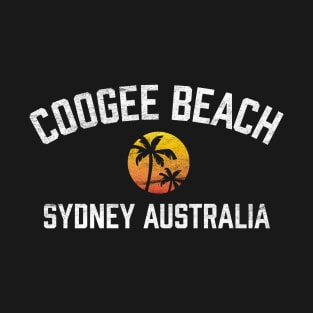 Coogee Beach Sydney Australia NSW Sunset Palm T-Shirt