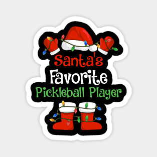 Santa's Favorite Pickleball Player Funny Christmas Pajamas Magnet