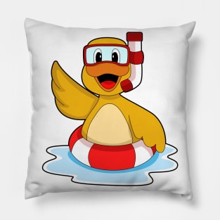 Duck Swimming Lifebuoy Pillow