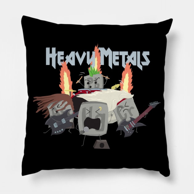 Heavy Metals Pillow by tyleraldridgedesign