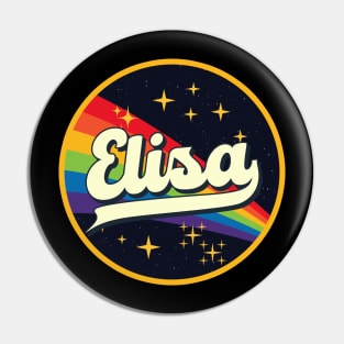 Elisa // Rainbow In Space Vintage Style Pin