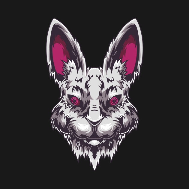 Crazy Rabbit Rabbit TShirt TeePublic