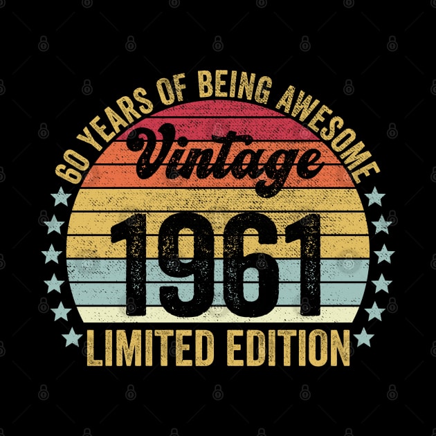 60th Birthday, 60 Year Old Gifts Vintage 1971 Limited Edition by DragonTees