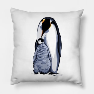 Penguin Mother and Chick Pillow