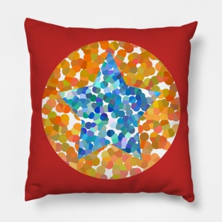 Blue Dotty Star Pillow