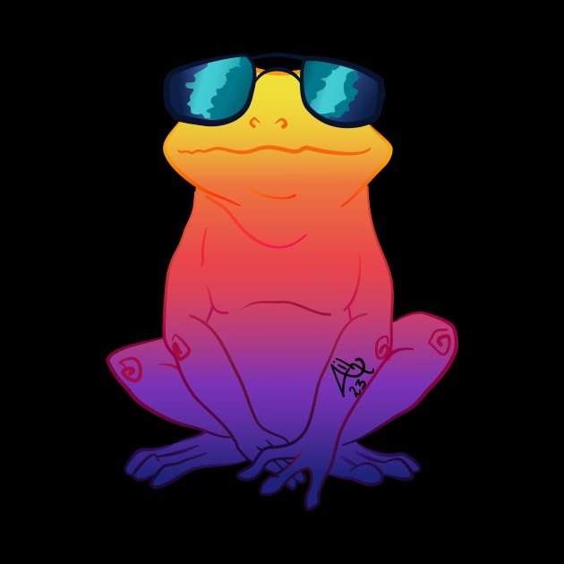 Cool frog with glasses! by Alex Ironheart