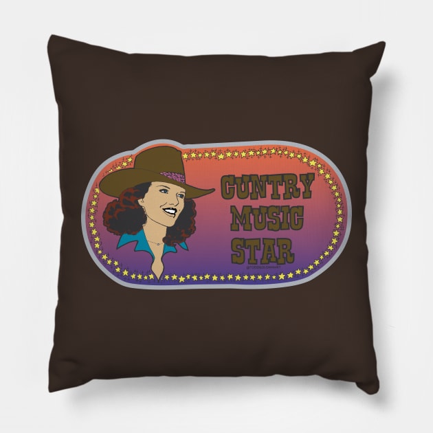 CUNTRY MUSIC STAR Pillow by toddgoldmanart