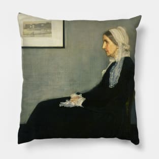 Whistler's Mother Famous art painting Pillow