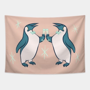 Party Penguins Tapestry