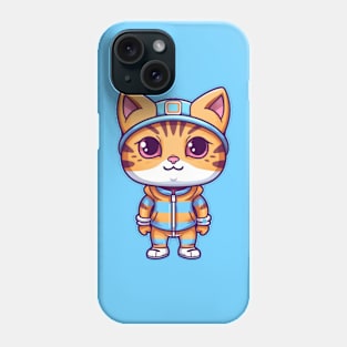 Ginger with white Cat Phone Case