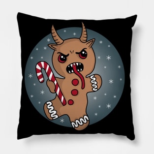 Gingerbread Krampus Pillow