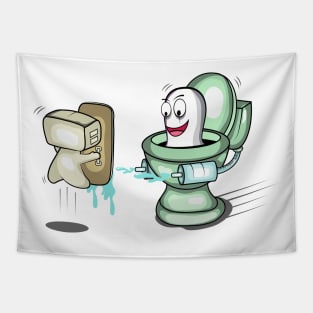 skibidi toilet cartoon Tapestry