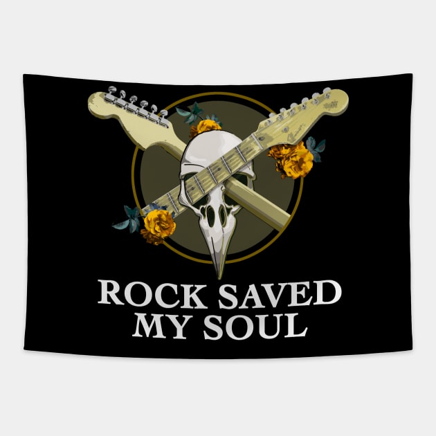 Rock and roll saved my soul Tapestry by Brash Ideas