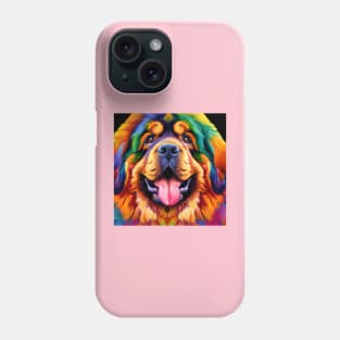 Fluffy Tibetan Mastiff Artwork Phone Case