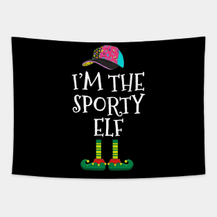 I am Sporty Elf Funny  Family Christmas Tapestry