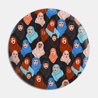 Islam women blue Pin