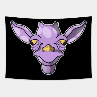 cute purple baby giraffe face Tapestry