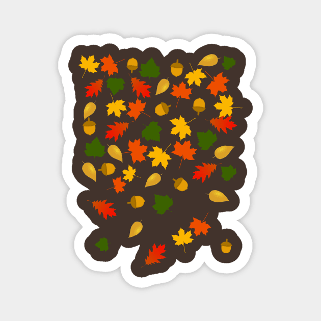 Fall leaves Falling Magnet by SmartCraftCo