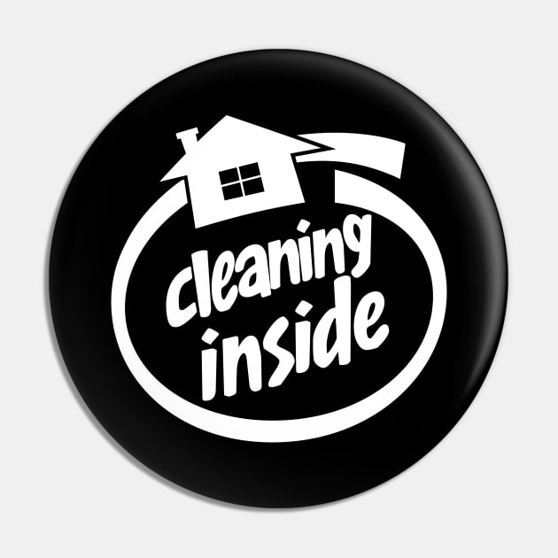 Funny House Spring Cleaning Logo Parody Pin by BoggsNicolas