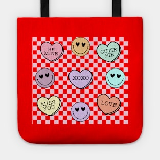 Pattern Lovers Be Mine Cutie Pie XOXO Miss You Happy Valentines Day Tote