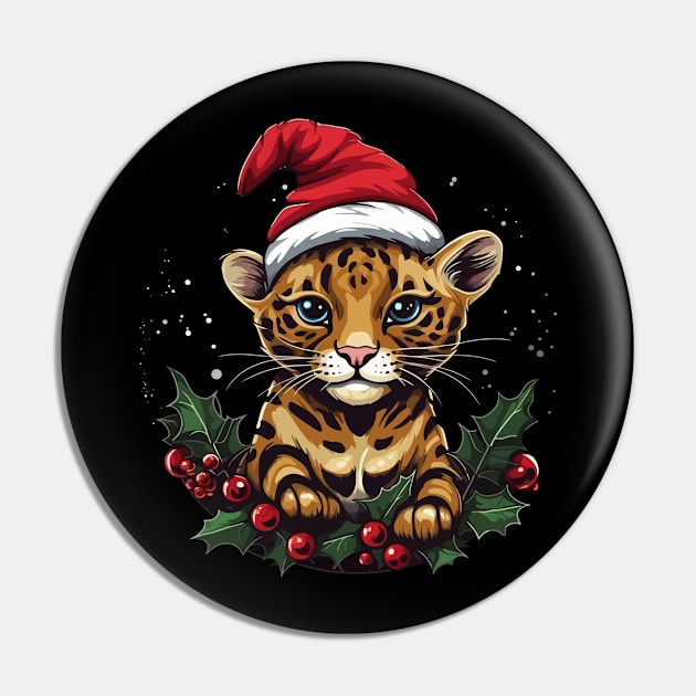 Ocelot Christmas Pin by JH Mart