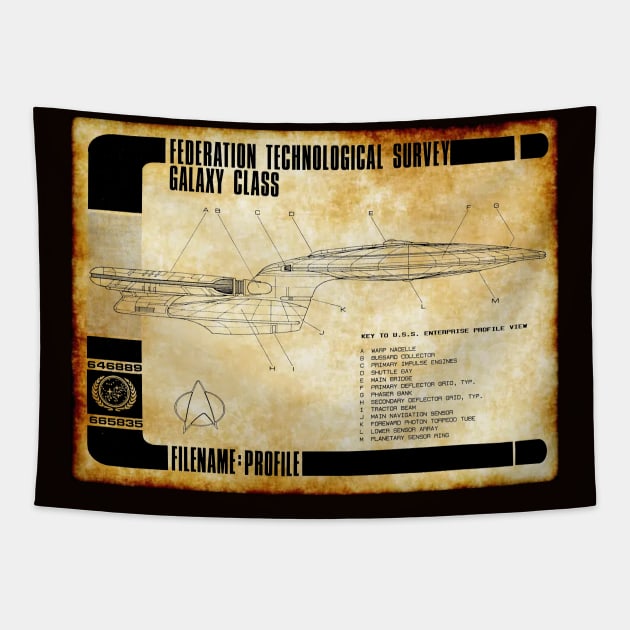 Federation Technological Survey Star Ship Profile Tapestry by Starbase79