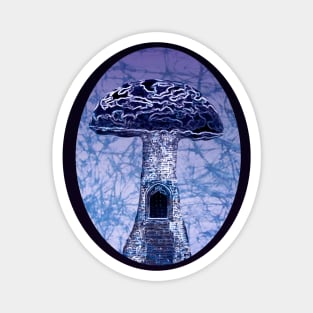 Mushroom Batik Style Fantasy Doorway Magnet