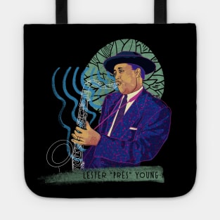 Jazz legend Lester Young Tote