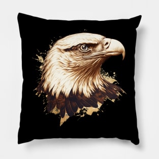 Vintage Eagle Head: A Timeless Classic for Patriotic Style Pillow