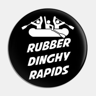 RUBBER DINGHY RAPIDS MENS FUNNY COMEDY FOUR LIONS RAFT BOAT KAYAK GIFT kayak Pin