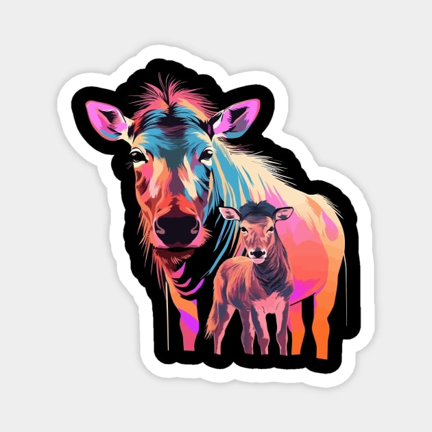 Wildebeest Mothers Day Magnet by JH Mart