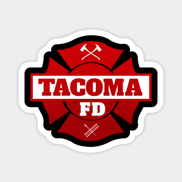 Tacoma FD - TV Show - Badge Logo v2 Magnet by SharkPants