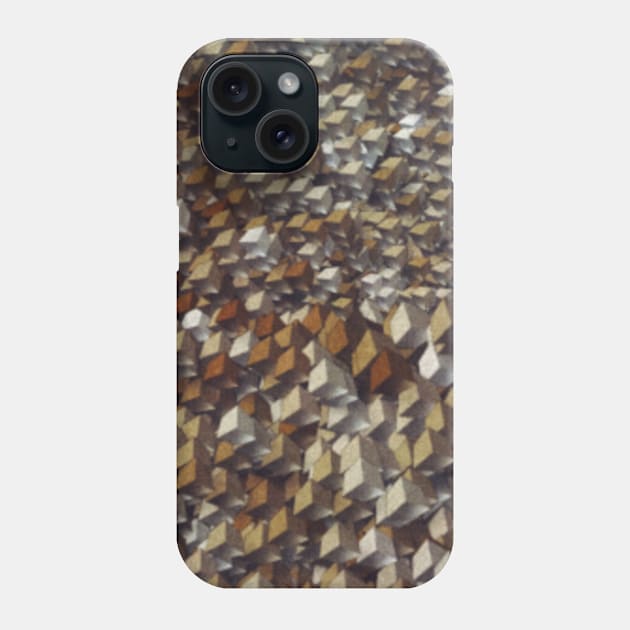 Geometric Textured Cubes Abstract Art Phone Case by Lodubyal