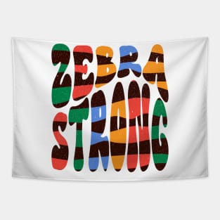 Ehlers-Danlos Syndrome Zebra Strong Retro Multicolor Tapestry